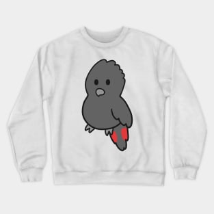 Cute Red Tailed Black Cockatoo Crewneck Sweatshirt